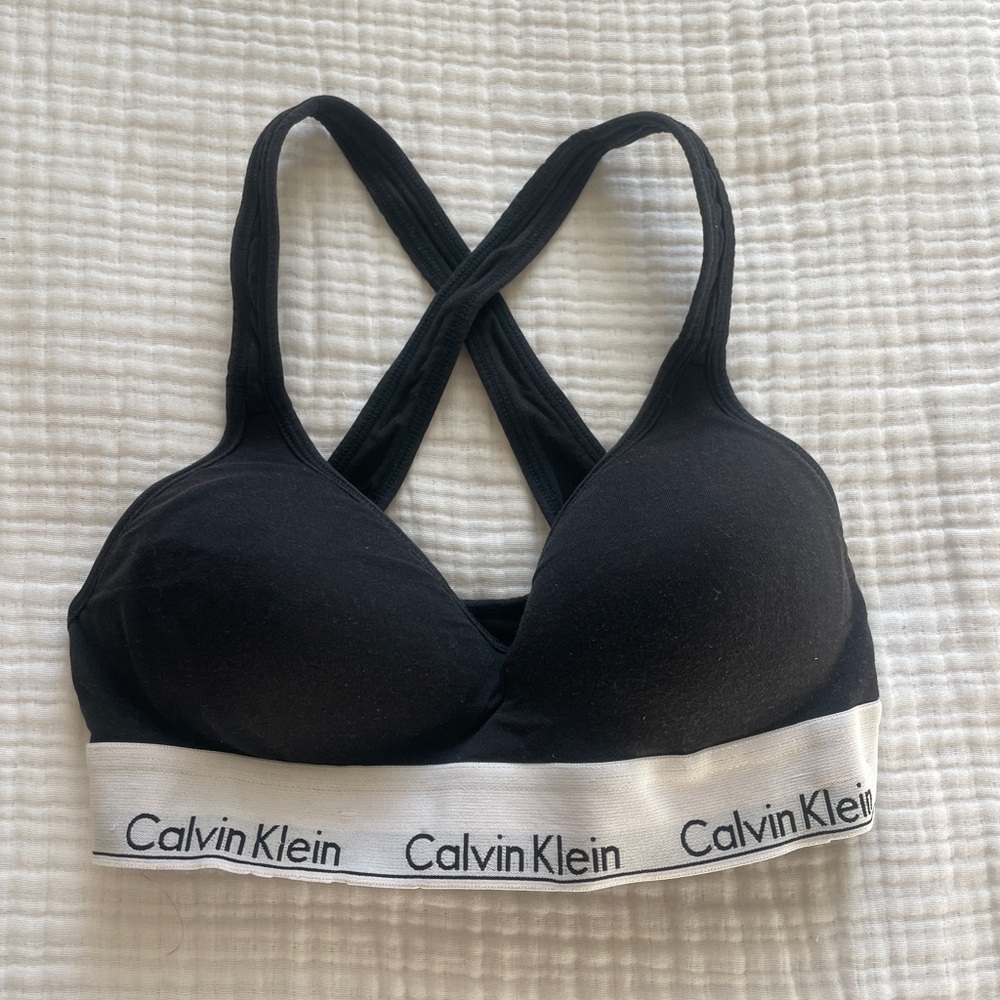 Calvin Klein Black and White Sports Bra